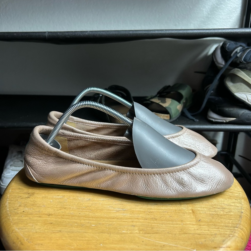 Tieks gold ballet flats